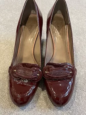 Jaeger Burgundy Patent Shoes Uk 5 • £14.99