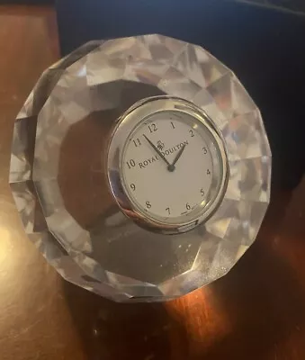 Royal Doulton Crystal Mantel Clock - Needs New Battery • $30