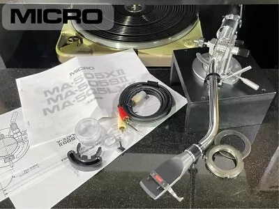 MICRO SEIKI MA-505S II 2 Tonearm W/ Shell Weight Oil Dump Cable Excellent Japan • $1199.99