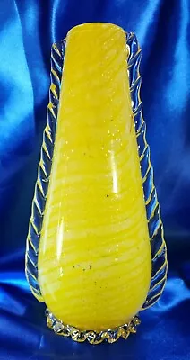 Vintage • Arte Murano • Handblown Glass Vase • 10  • Gold Flakes • $16.99