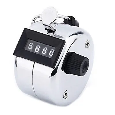 1pc 4 Digit Tally Counter Hand Held Tool Number Clicker Manual Hand Compact • $5.19