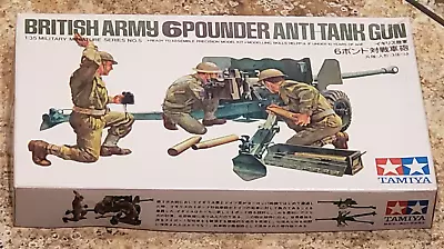 Tamiya 1/35 British 6 POUNDER Anti-Tank Gun #3505 - New Open Box Sealed Parts • $12
