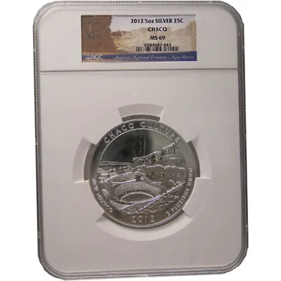 2012 5 Oz ATB Chaco Culture Silver Coin NGC MS69 • $261.89