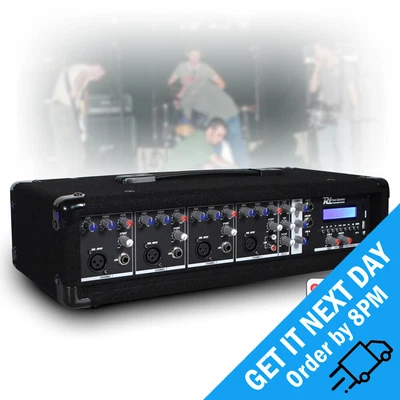 £185 • Buy PDM-C405A Active 4 Channel Powered USB Audio Mixer Amplifier PA Bluetooth Amp