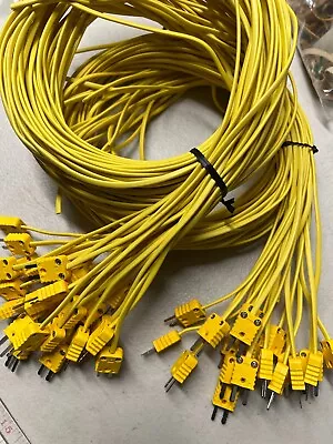  Thermocouple Solid Wire PVC Length  5 Ft With AWG24 Type K Miniature Plug • $10