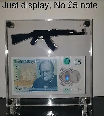 £15 • Buy £5 Or £10 AK 47 Bank Note Display Acrylic Stand (No £5 Note Included)
