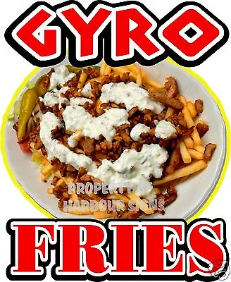 Gyro Fries Decal 14  Gyros Concession Cart Restaurant Food Truck Vinyl Sticker • $14.95