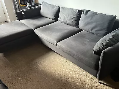 Habitat Charcoal  Fabric3 Seater Sofa - Excellent Condition • £250