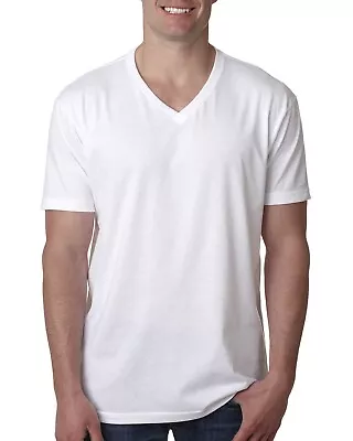 $13.75 • Buy Next Level Apparel Men's 4.3 Oz. CVC V-Neck Short Sleeves T-Shirt 6240 S-2XL
