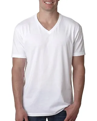 Next Level Apparel Men's 4.3 Oz. CVC V-Neck Short Sleeves T-Shirt 6240 S-2XL • $10.12