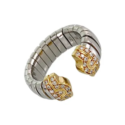 $1787 • Buy BVLGARI Parentesi SS Diamond Ring From Japan