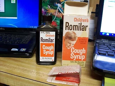 NOS Vintage Children's Romilar Cough Syrup From Closed Drugstore Collectible! • $14.95