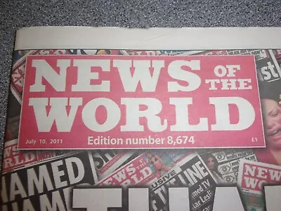 £5 • Buy  Last Editionof The  News Of The World : See Description