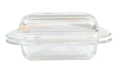 Heller Glass Massimo And Lella Vignelli Ribbed Design 2 Piece Casserole Dish 1qt • $45