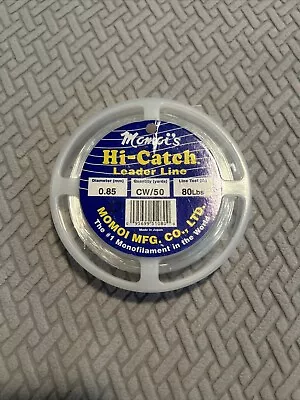 Momoi Hi-Catch Nylon Monofilament Leader 50yds 80lb Clear White • $14.99