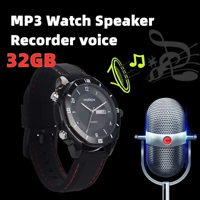 Secret Voice Recorder Spy Watch Bracelet Dictaphone Mini Audio Sound Mp3 Player • $26.68