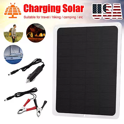 22W Solar Panel 12V Trickle Charger Battery Charger Kit Maintainer Boat Car RV • $9.99