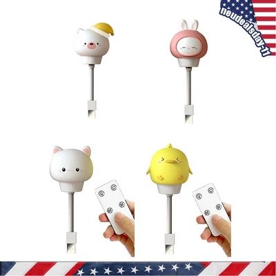 $9.30 • Buy Mini Cartoon LED Night Light Animal Flexible Dimmable Remote Control USB Lamp