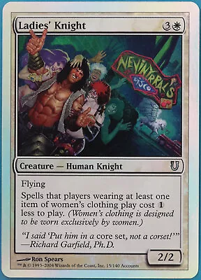 Ladies' Knight FOIL Unhinged NM White Uncommon MAGIC CARD (ID# 439517) ABUGames • $3.50