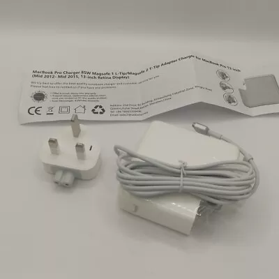 MacBook Pro 85W T-Tip MagSafe 2 Power Adapter Charger 85 Watt MS2 Apple A1343 UK • £16.95