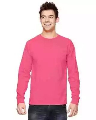 Pack Of 5 Fruit Of The Loom 4930 Mens Long Sleeve HD Soft Cotton Stylish T-Shirt • $41.13