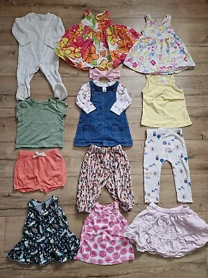 Baby Girl Clothes Bundle 9-12 Months Outfits M&S Mothercare 14 Items • £14.99