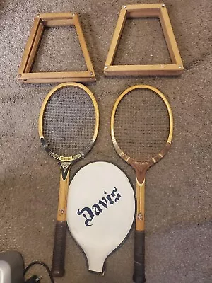 Vintage Davis IMPERIAL & DAVIS PROFESSIONAL Wood Tennis Racquets. Lot Of 2 • $32