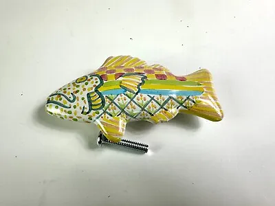 Mackenzie Childs Yellow/ Orange Left Facing Fish Knob • $65