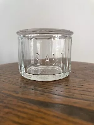 Vintage Glass Salt Canister  Great Condition Super Cute  • $12