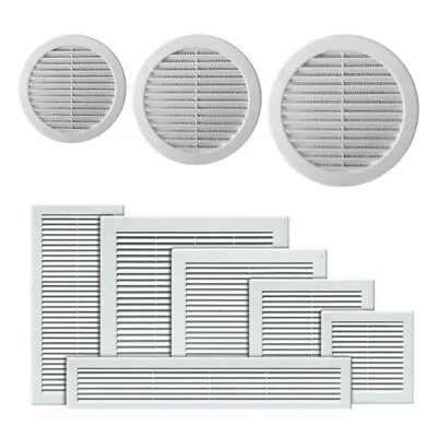 £3.49 • Buy White Air Vent Grille With Fly Screen / Anti-Insect Mesh And Screw Covers