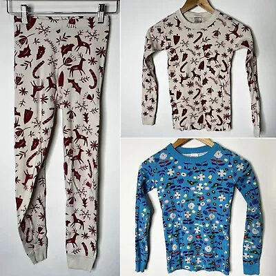 Hanna Andersson Pajama Lot Christmas Holiday Floral Girls Size 8 10 • $20