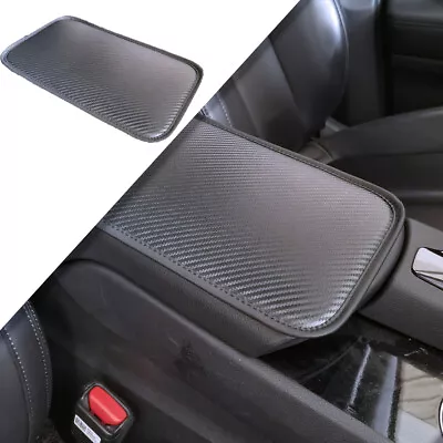 Auto Center Console Leather Protective Pad Universal Armrest Box Carbon Fiber • $14.02