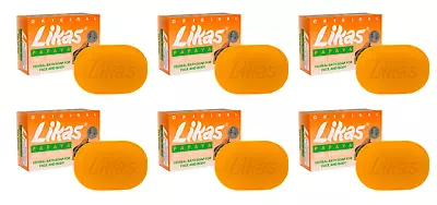 Likas Papaya Soap Herbal Soap Skin Whitening (6 Pack) • £26.06