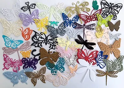 £1.95 • Buy Bargain Pack Of 40 Mixed Butterfly & Dragonfly Die-cuts (Multi Coloured)