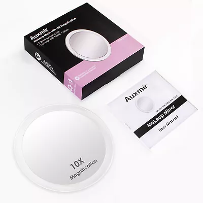 10x Magnifying Make Up Mirror Suction Shaving Mirror Bathroom Shower Mirror 10cm • £8.59