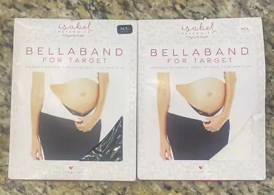 2 NEW Maternity Bellaband Support Belt Ingrid Isabel Black White Medium Large M • $17.97