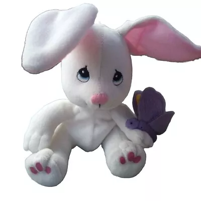 Precious Moments Plush Litte Bunny With Butterfly White Easter 1999 Vintage  • $8