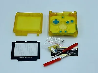 GameBoy Advance SP Housing Shell Screen Free Tools Nintendo SP - Clear Yellow • £12.95