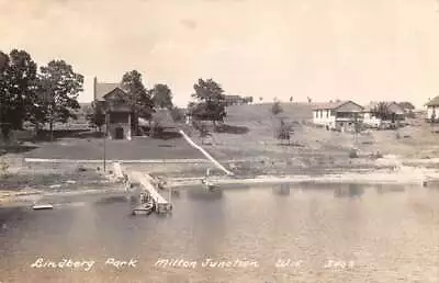 Milton Junction Wisconsin Bindberg Park Real Photo Vintage Postcard AA57035 • $14.75