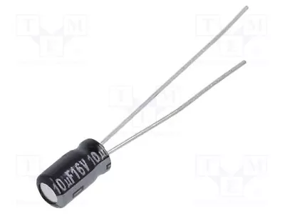 1 Pcs X PANASONIC - EEAGA1C100 - Capacitor: Electrolytic THT 10uF 16VDC Ø4x7 • £7.74