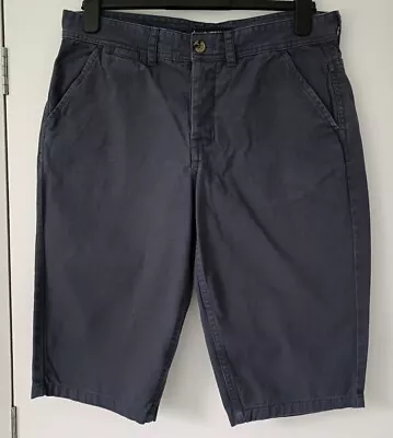 KANGOL Ladies Shorts - Size Medium ~ Dark Blue Knee Length Pockets • £4.50