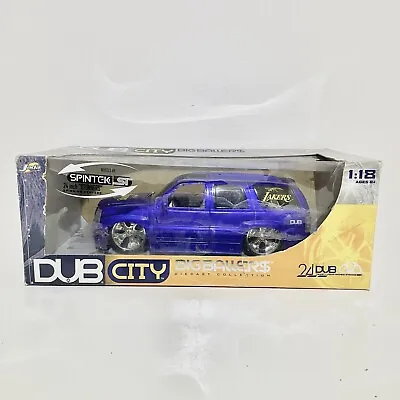 DUB CITY Limited Edition NBA Lakers Cadillac Escalade Royal Blue Die Cast 1:18 • $82
