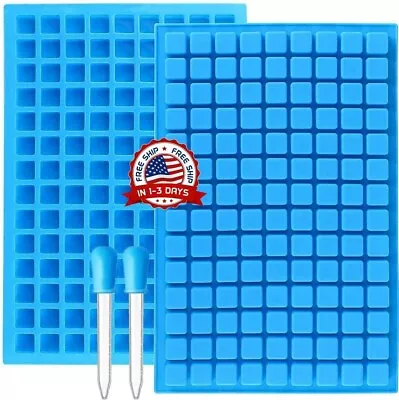 2 Pack Square Silicone Candy Molds For Gummy Chocolate Ice • $12.55