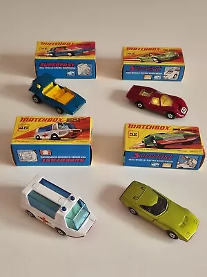 Matchbox 37 Soopa Coopa 45 Ford Group 6 46 Stretcha Fetcha 52 Dodge Charger Mk3 • £49.50