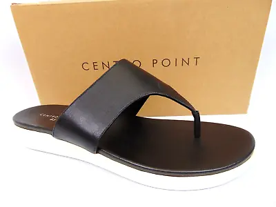 Centro Point Thong T Strap Sandals Women's Size 8.5 M Black NEW Display 27284 • $15.25