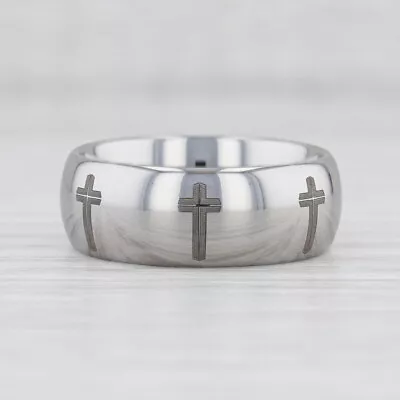 New Men's Tungsten Cross Ring Size 9.75 Wedding Band • $49.99