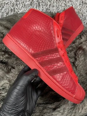 £21.99 • Buy Adidas Pro Model Shell Toe Snakeskin Tomato Red Uk10 Hypebeast Shoes Trainers