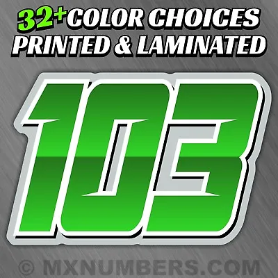 MX Number Plate Decals Sticker Sliced Style Race ATV SX Dirt Bike Kart YZ Kart • $22.99