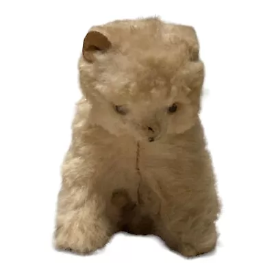 Real Fur Bear Cat? Figure Toy 2.5  Hand Made Vintage  • $14.98