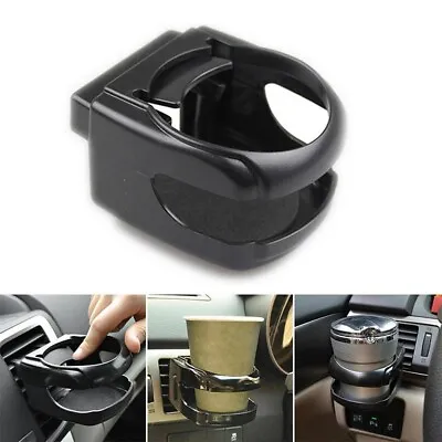 Black Car Accessories Drink Cup Holder Air Vent Clip-on Mount Water Bottle Stand • $8.98
